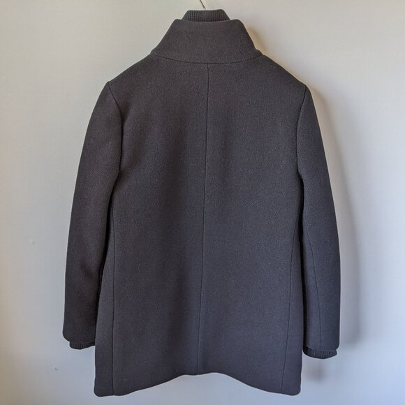 J. Crew Black Lodge Coat in Italian stadium-cloth wool, size 4 and NWT - Picture 2 of 11